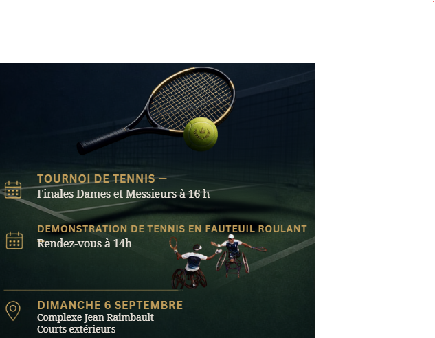 Finale du tournoi interne ET Démonstration de tennis en fauteuil roulant